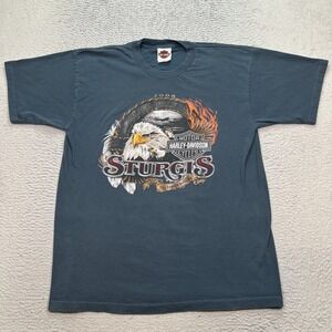 2008 Harley-Davidson Sturgis Rally Single-Stitch T-Shirt Sz Large USA.